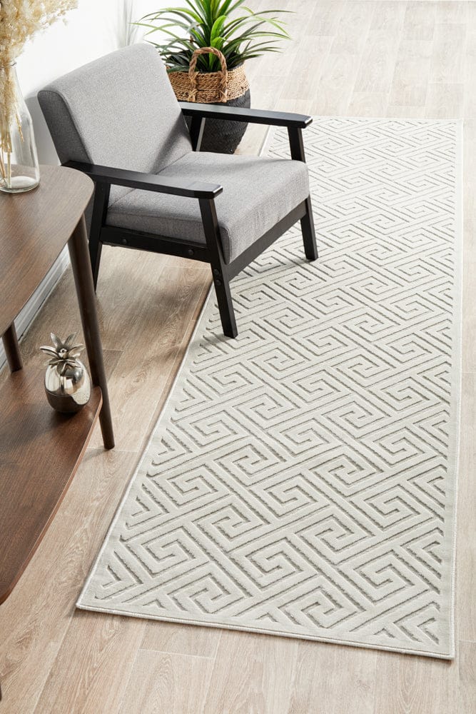 RUG CULTURE Rugs York Alice Natural White Runner Rug