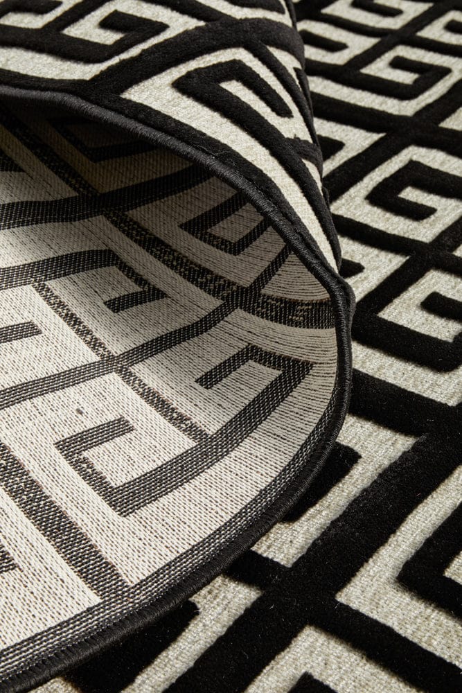 RUG CULTURE Rugs York Brenda Black & Gold Rug