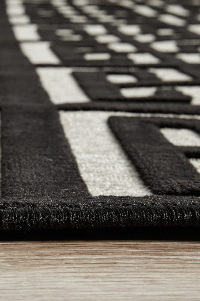 RUG CULTURE Rugs York Brenda Black & Gold Rug