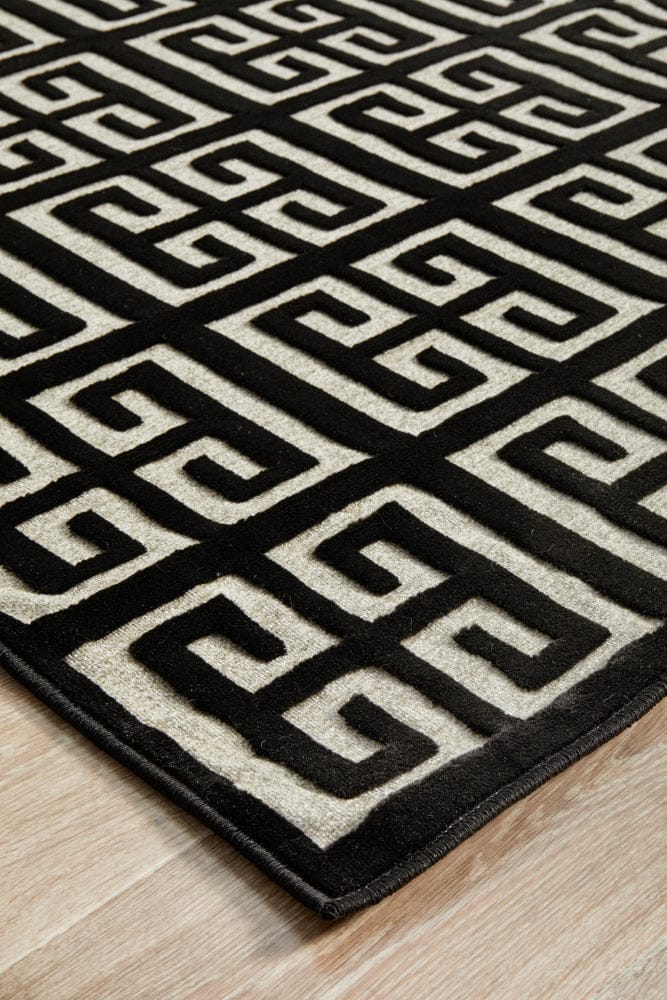 RUG CULTURE Rugs York Brenda Black & Gold Rug