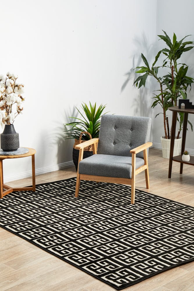 RUG CULTURE Rugs York Brenda Black & Gold Rug