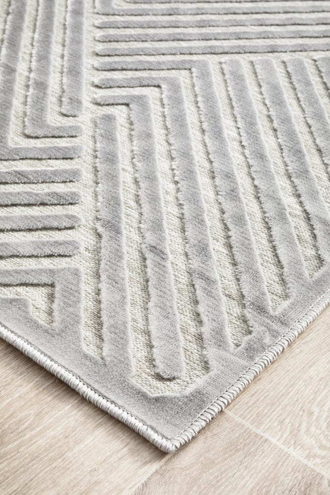 RUG CULTURE Rugs York Cindy Silver Runner Rug