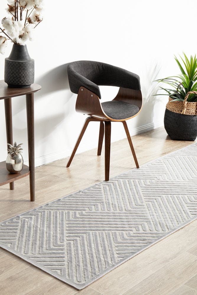 RUG CULTURE Rugs York Cindy Silver Runner Rug