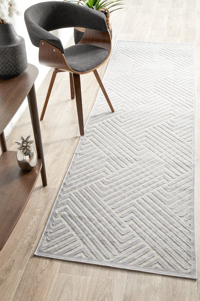 RUG CULTURE Rugs York Cindy Silver Runner Rug