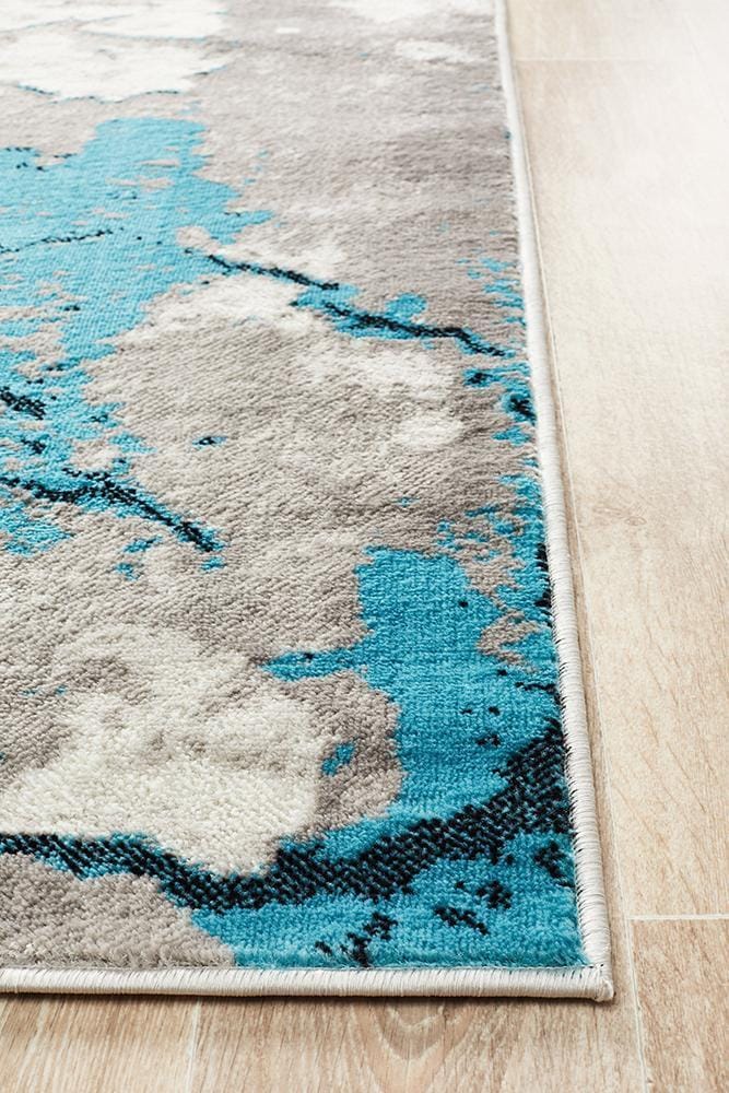 Rug Culture Rugs Zoey Contemporary Rug Blue Grey