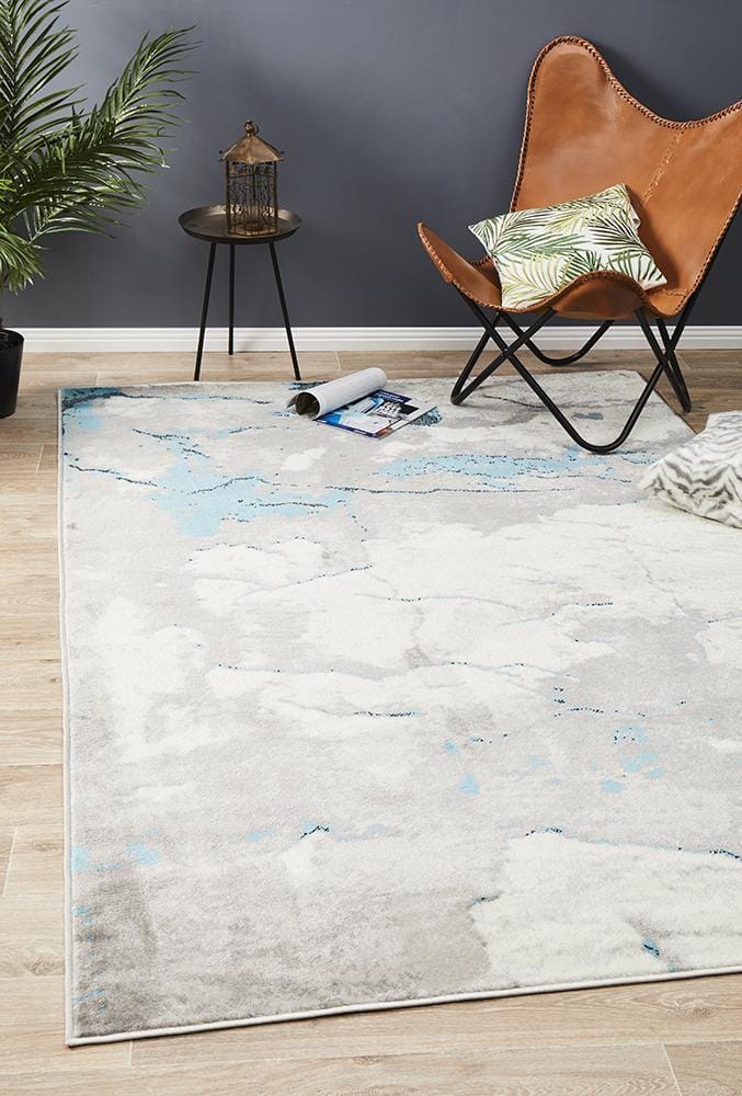 Rug Culture Rugs Zoey Contemporary Rug Blue Grey