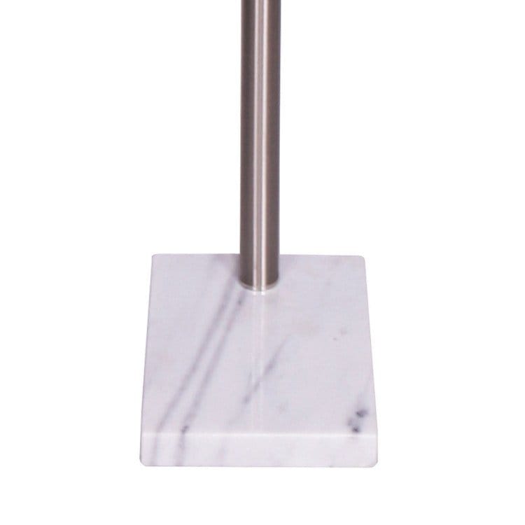 Sarantino Lamp SARANTINO 3-LIGHT METAL ARC FLOOR LAMP - NICKEL & MARBLE FINISH