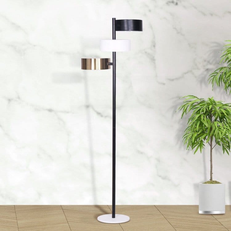 Sarantino Lamp SARANTINO 3-SHADE METAL FLOOR LAMP