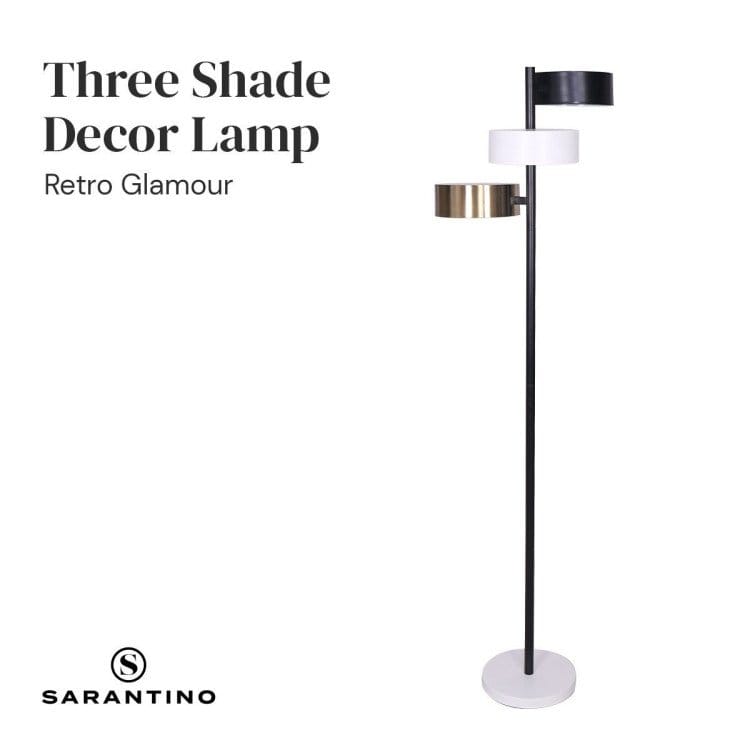 Sarantino Lamp SARANTINO 3-SHADE METAL FLOOR LAMP