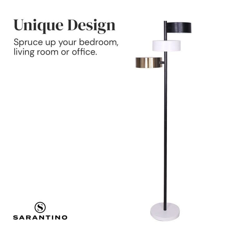 Sarantino Lamp SARANTINO 3-SHADE METAL FLOOR LAMP