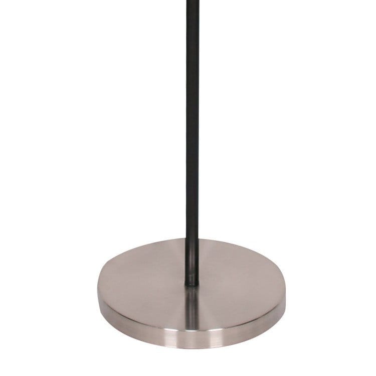 Sarantino Lamp SARANTINO 3-SHADE METAL FLOOR LAMP NICKEL & MATTE BLACK FINISH