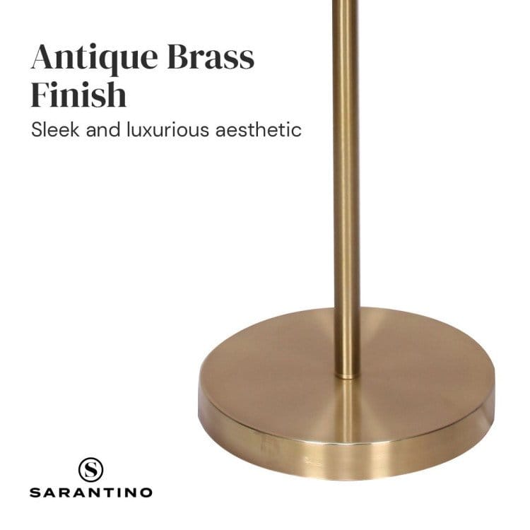 Sarantino Lamp SARANTINO BRUSHED GOLD HEIGHT-ADJUSTABLE METAL FLOOR LAMP