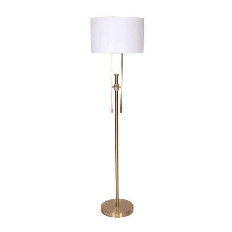 Sarantino Lamp SARANTINO BRUSHED GOLD HEIGHT-ADJUSTABLE METAL FLOOR LAMP