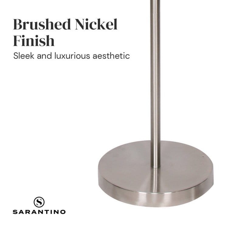 Sarantino Lamp SARANTINO BRUSHED NICKEL HEIGHT-ADJUSTABLE METAL FLOOR LAMP