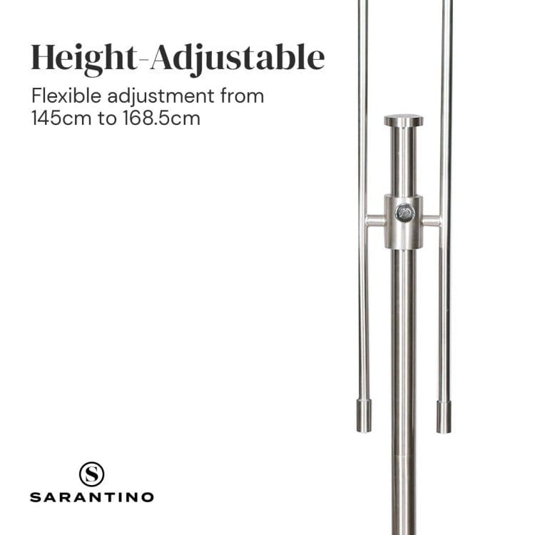 Sarantino Lamp SARANTINO BRUSHED NICKEL HEIGHT-ADJUSTABLE METAL FLOOR LAMP