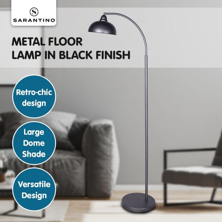 Sarantino Lamp SARANTINO DARK GREY FLOOR LAMP INDUSTRIAL CHIC ADJUSTABLE ANGLE