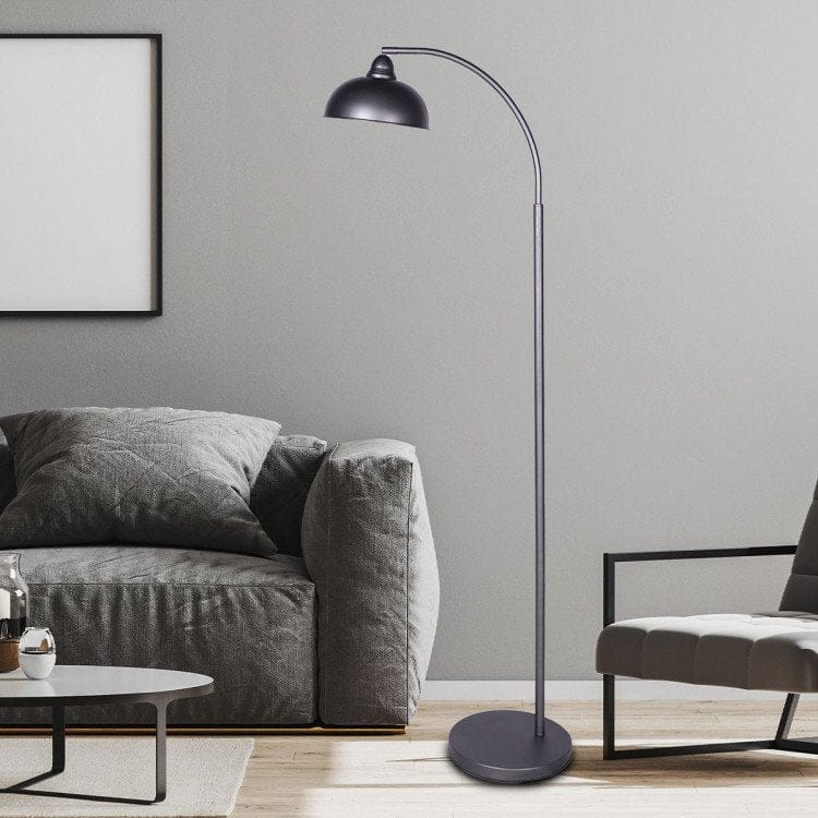 Sarantino Lamp SARANTINO DARK GREY FLOOR LAMP INDUSTRIAL CHIC ADJUSTABLE ANGLE