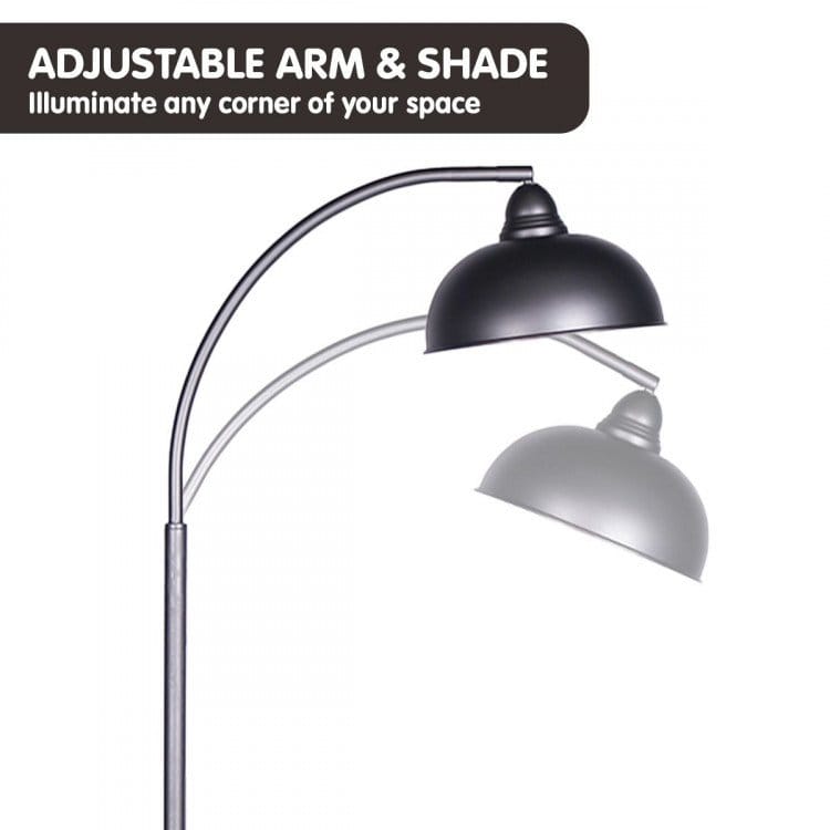Sarantino Lamp SARANTINO DARK GREY FLOOR LAMP INDUSTRIAL CHIC ADJUSTABLE ANGLE