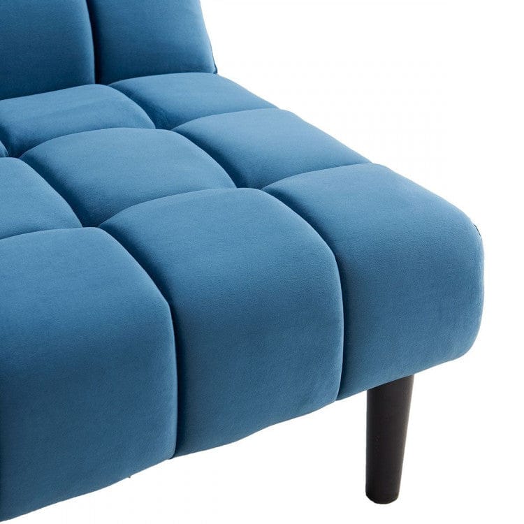 Sarantino Sofa SARANTINO FAUX SUEDE FABRIC SOFA BED FURNITURE LOUNGE SEAT BLUE