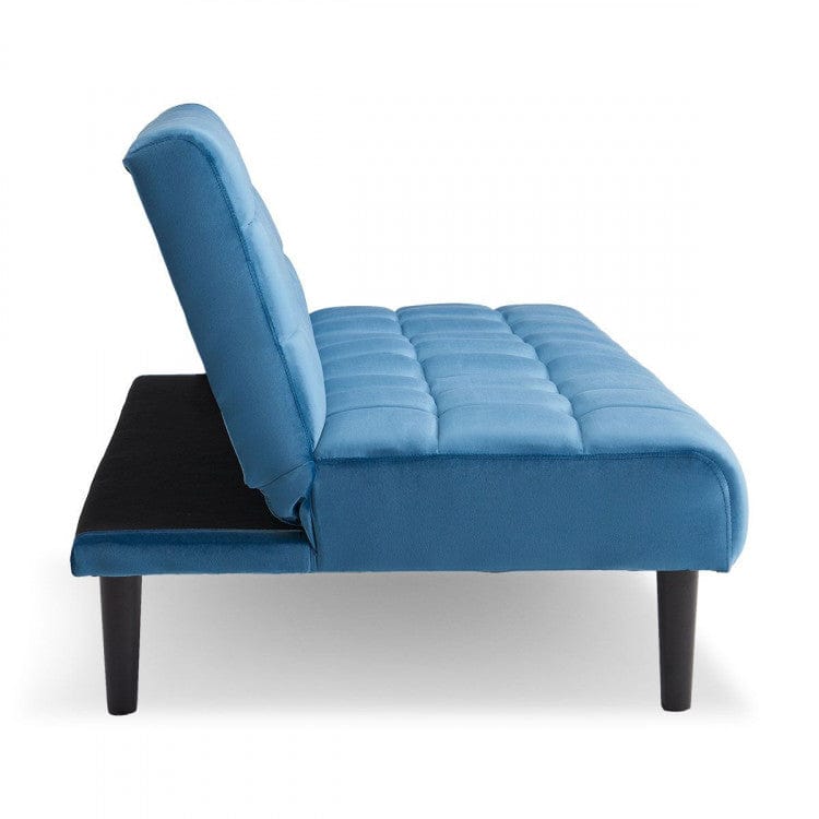 Sarantino Sofa SARANTINO FAUX SUEDE FABRIC SOFA BED FURNITURE LOUNGE SEAT BLUE