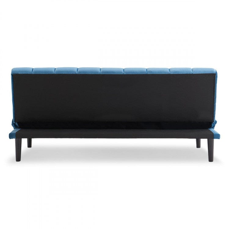 Sarantino Sofa SARANTINO FAUX SUEDE FABRIC SOFA BED FURNITURE LOUNGE SEAT BLUE