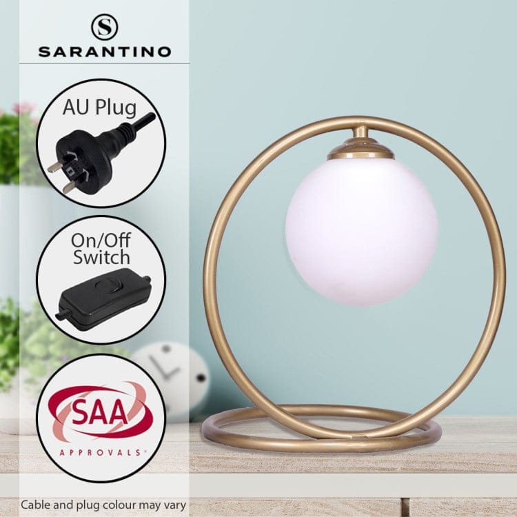 Sarantino Lamp SARANTINO GOLD METAL TABLE LAMP
