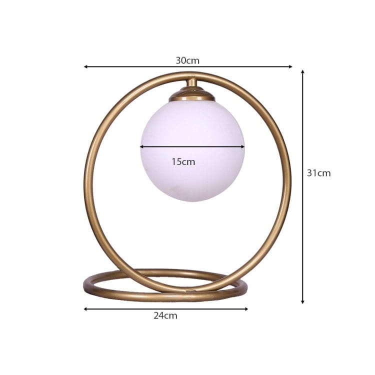 Sarantino Lamp SARANTINO GOLD METAL TABLE LAMP