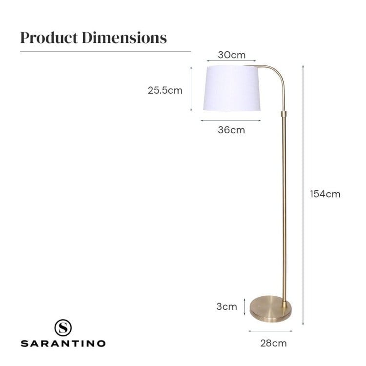 Sarantino Lamp SARANTINO HEIGHT-ADJUSTABLE METAL FLOOR LAMP