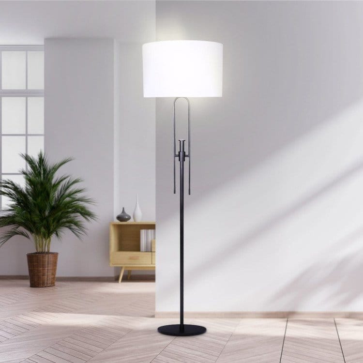 Sarantino Lamp SARANTINO HEIGHT-ADJUSTABLE METAL FLOOR LAMP MATTE BLACK