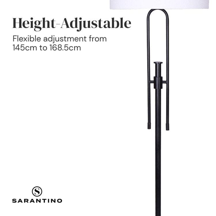 Sarantino Lamp SARANTINO HEIGHT-ADJUSTABLE METAL FLOOR LAMP MATTE BLACK