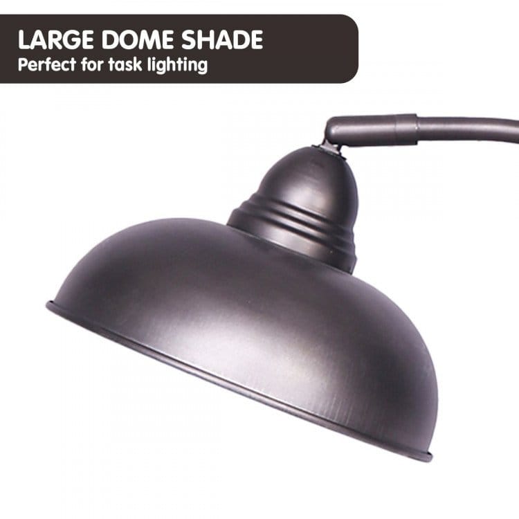 Sarantino Lamp SARANTINO METAL DESK LAMP IN DARK GREY FINISH