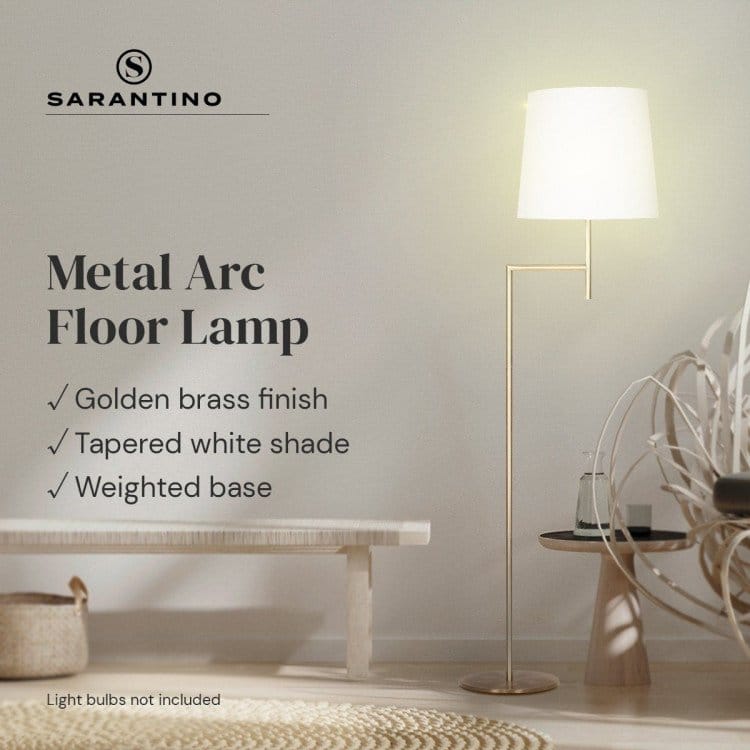 Sarantino Lamp SARANTINO METAL FLOOR LAMP - ANTIQUE BRASS