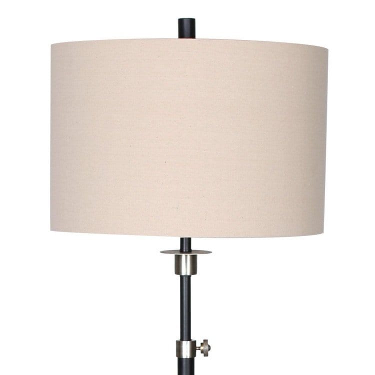 Sarantino Lamp SARANTINO METAL FLOOR LAMP WITH CREAM DRUM SHADE