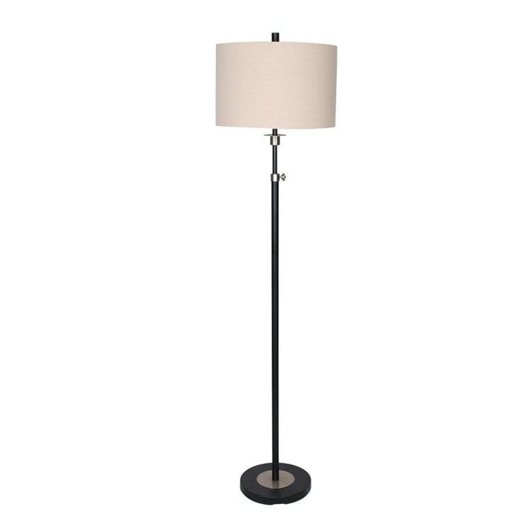 Sarantino Lamp SARANTINO METAL FLOOR LAMP WITH CREAM DRUM SHADE