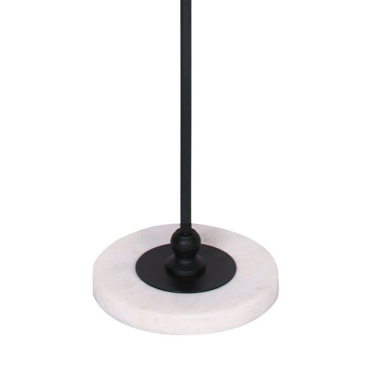 Sarantino Lamp SARANTINO METAL FLOOR LAMP WITH MARBLE BASE & OFF-WHITE SHADE