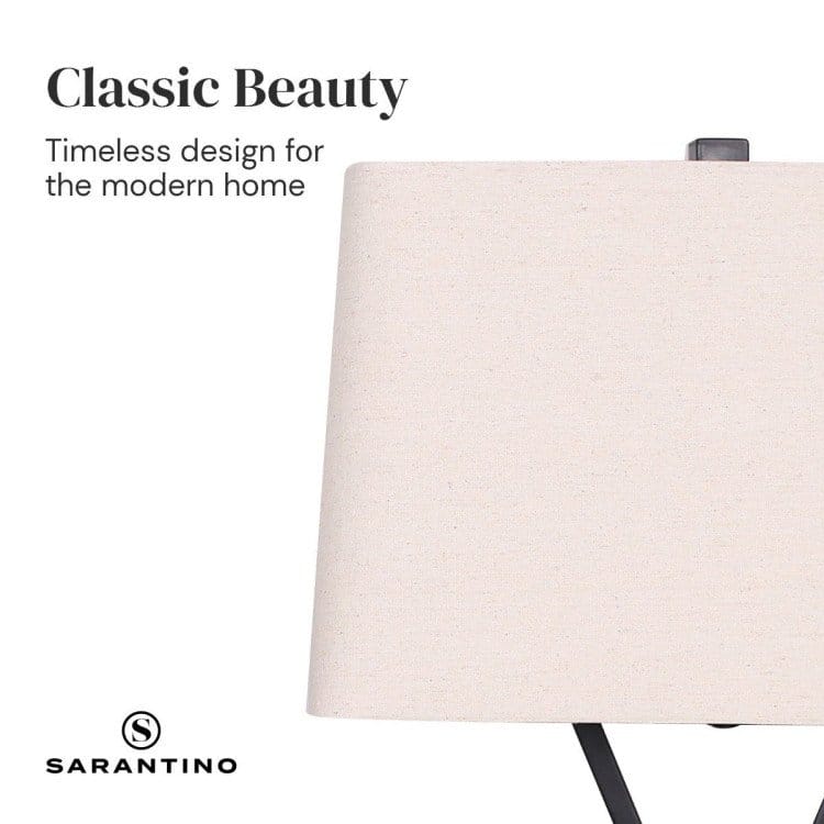 Sarantino Lamp SARANTINO METAL TABLE LAMP WITH X STAND