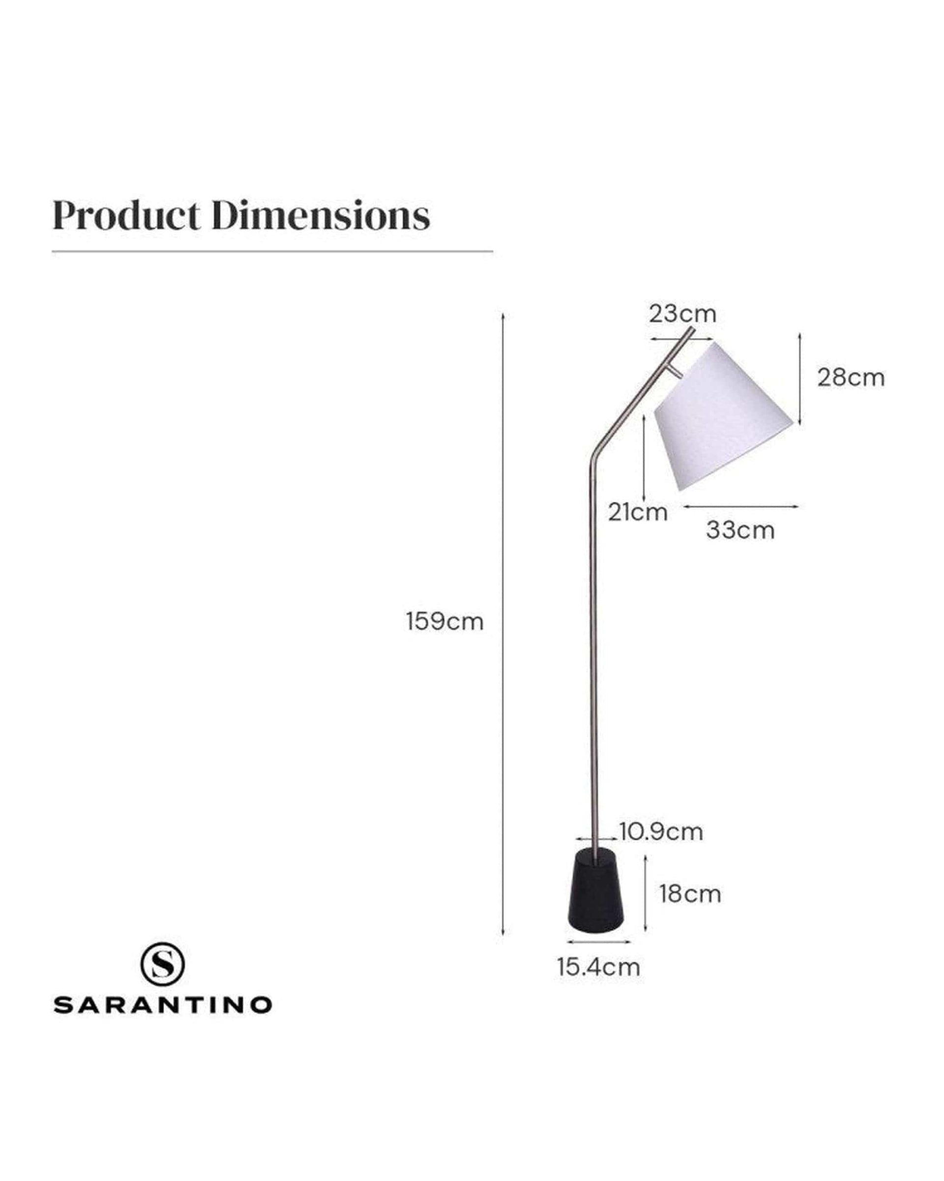 Sarantino Lamp SARANTINO MODERN ARC FLOOR LAMP