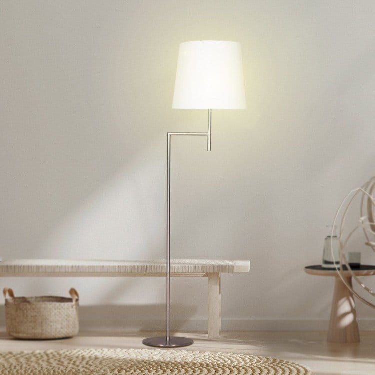 Sarantino Lamp SARANTINO NICKEL METAL ARC FLOOR LAMP