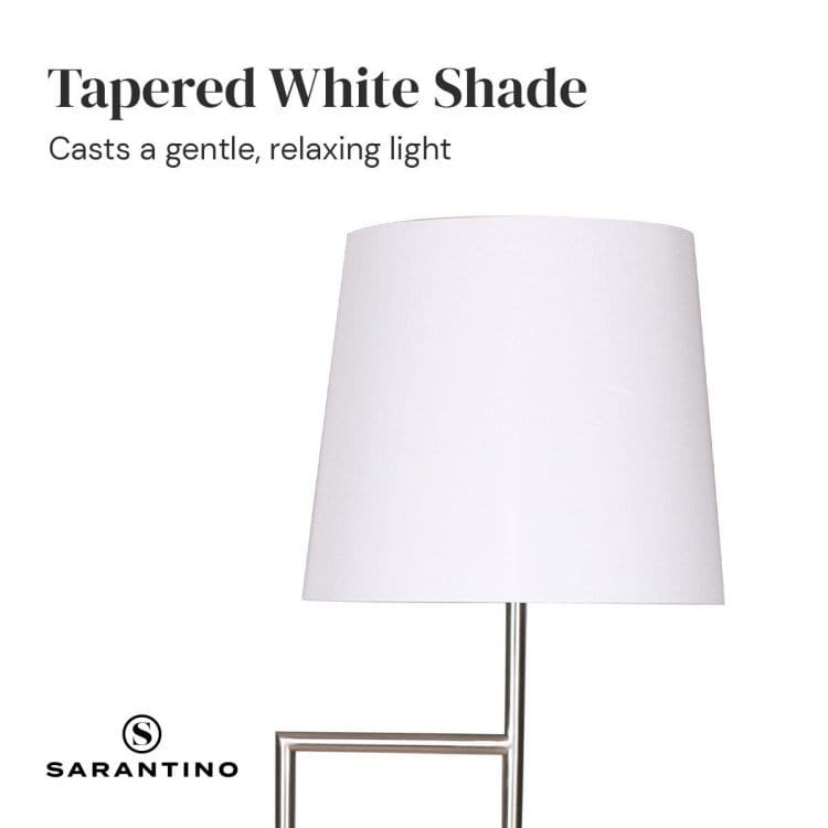 Sarantino Lamp SARANTINO NICKEL METAL ARC FLOOR LAMP