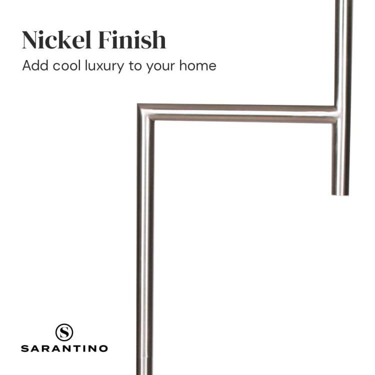 Sarantino Lamp SARANTINO NICKEL METAL ARC FLOOR LAMP