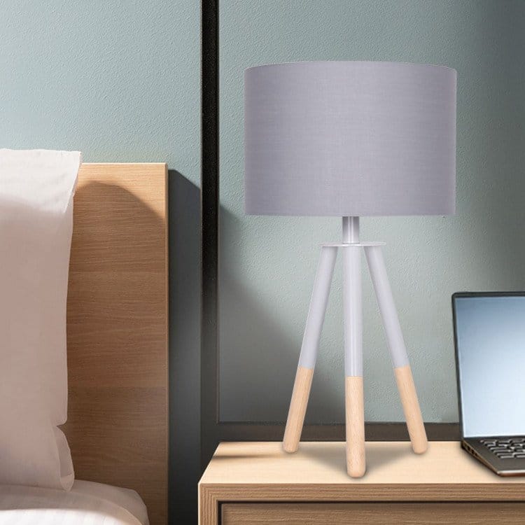 Sarantino Lamp SARANTINO TRIPOD DESK LAMP IN METAL & WOOD NORDIC MINIMALIST LIGHT
