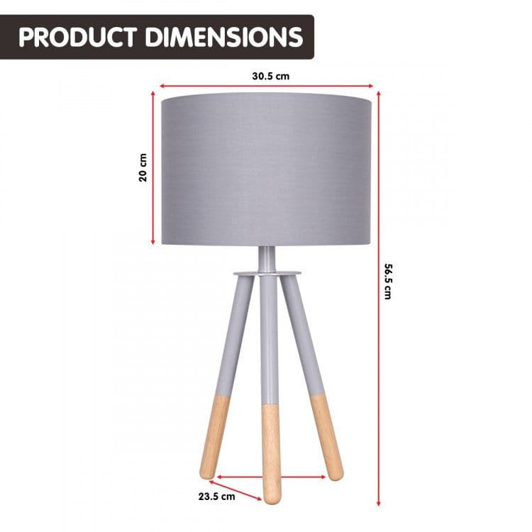 Sarantino Lamp SARANTINO TRIPOD DESK LAMP IN METAL & WOOD NORDIC MINIMALIST LIGHT