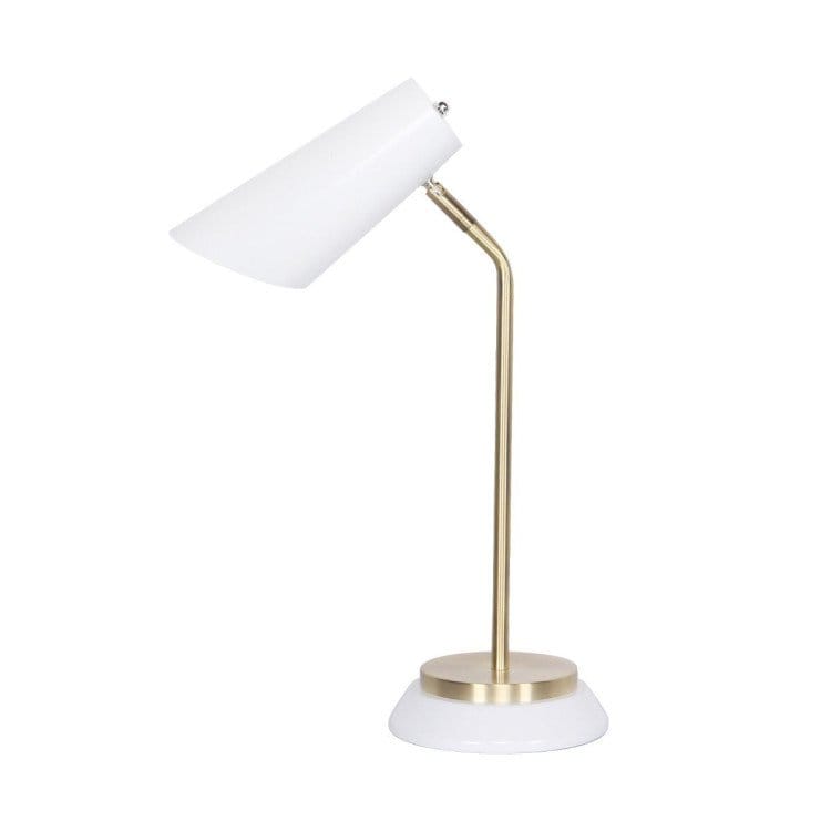 Sarantino Lamp SARANTINO WHITE/BRASS TABLE LAMP