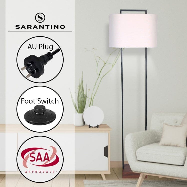 Sarantino Lamp SARANTINO WOOD FLOOR LAMP IN CHERRY FINISH