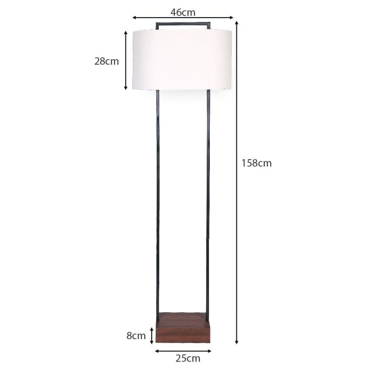 Sarantino Lamp SARANTINO WOOD FLOOR LAMP IN CHERRY FINISH
