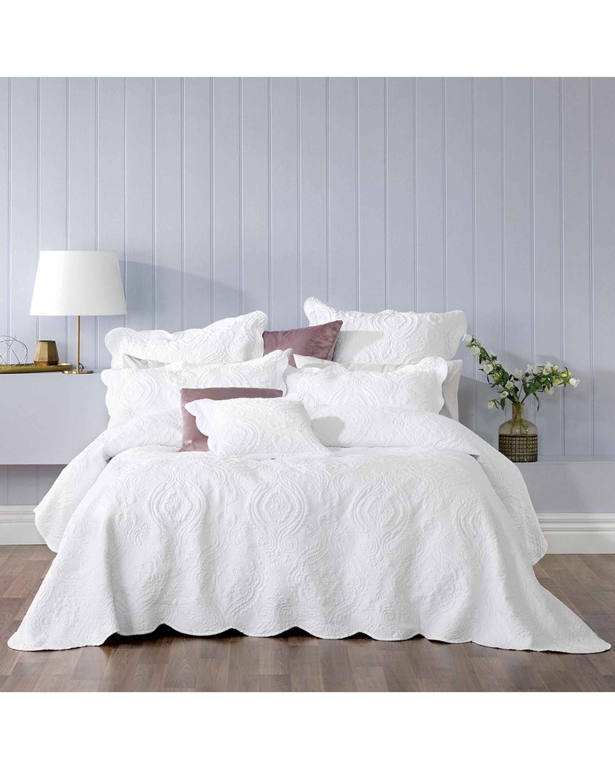 Bianca Bedding CORDELIA BEDSPREAD SET WHITE Bianca Bedding