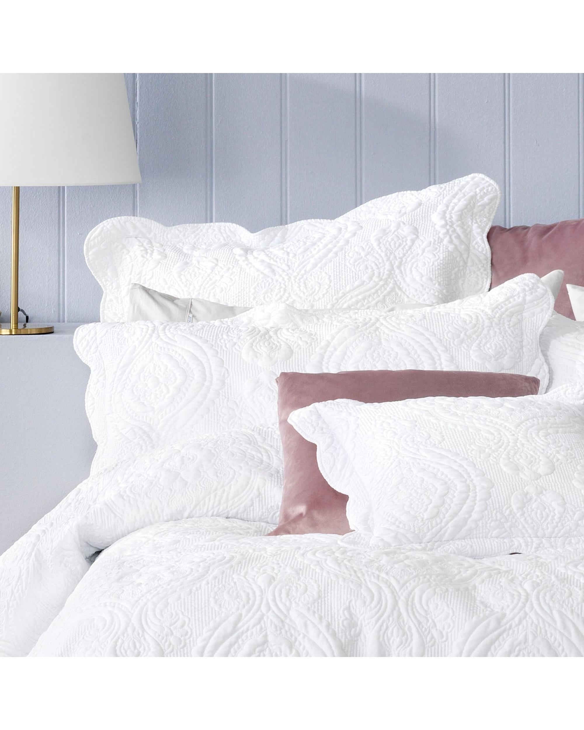 Bianca Bedding CORDELIA BEDSPREAD SET WHITE Bianca Bedding