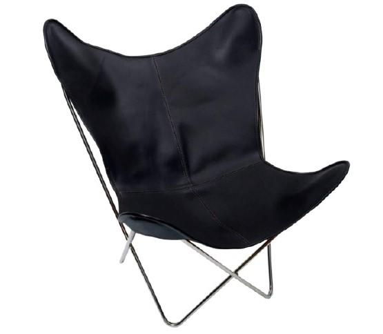 Ava Leather Butterfly Chair CHARCOAL Big Bedding Australia