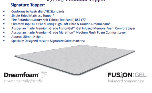 SleepMaker Mattress Topper Sleepmaker SIGNATURE TOPPER
