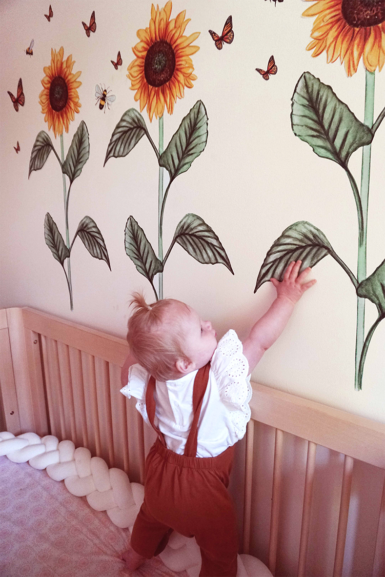 Sunflower Decal Polka Art Prints